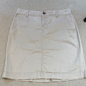 Khaki short pencil skirt